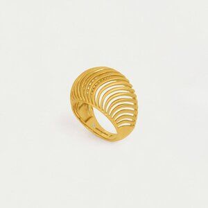 Dean Davidson Gold Plated Ring Trancoso Statement Ring Size 6 New Without Tags